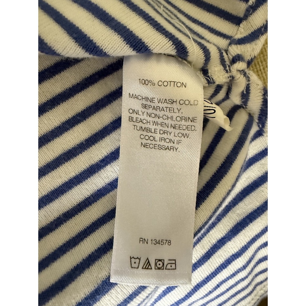 Vineyard Vines Women XXS Blue White Striped Hooded Tunic Dress Cotton Nautical - Picture 6 of 7